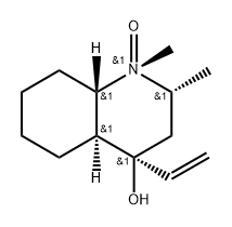 4(equaorialt)-Ethenyl-1,2(equatorial)-dimethyl-trans-decahydroquinol-4 -ol,N-oxide Struktur