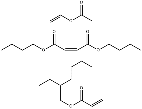 2-Butenedioic acid (2Z)-, dibutyl ester, polymer with ethenyl acetate and 2-ethylhexyl 2-propenoate Struktur