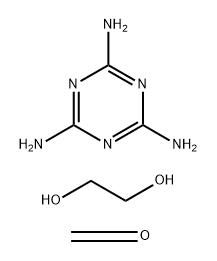 Formaldehyde, polymer with 1,2-ethanediol and 1,3,5-triazine-2,4,6-triamine Struktur