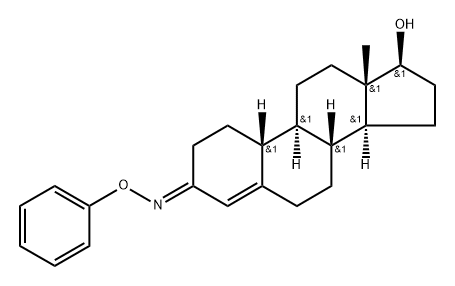 17β-Hydroxyestr-4-en-3-one O-phenyl oxime Struktur