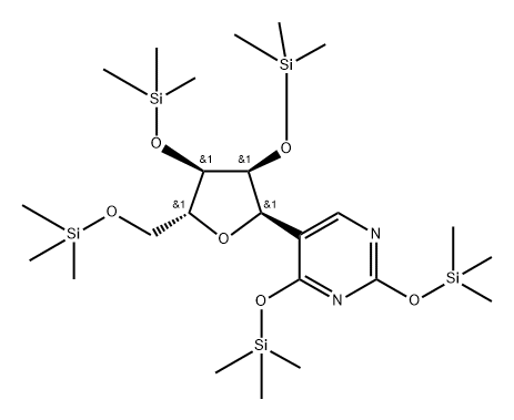 Pseudo uridine penta-tms Struktur