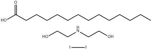 Diethanolamine myristate - iodine complex Struktur