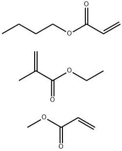 2-Propenoic acid, 2-methyl-, ethyl ester, polymer with butyl 2-propenoate and methyl 2-propenoate Struktur