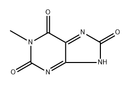 1H-Purine-2,6,8(3H)-trione,  1-methyl-,  radical  ion(1-)  (9CI) Struktur