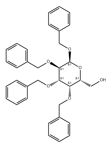 α-D-Galactopyranoside, phenylmethyl 2,3,4-tris-O-(phenylmethyl)- Struktur