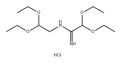 Ethanimidamide, N-(2,2-diethoxyethyl)-2,2-diethoxy-, hydrochloride (1:1) Struktur