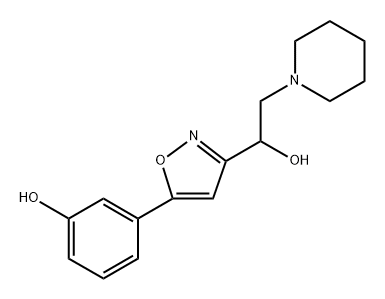 1-Piperidineethanol, α-[5-(3-hydroxyphenyl)-3-isoxazolyl]- Struktur