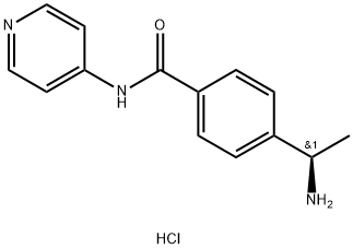 Benzamide, 4-[(1R)-1-aminoethyl]-N-4-pyridinyl-, hydrochloride (1:1) Struktur