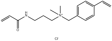 4-ethenyl-N,N-dimethyl-N-[3-[(1-oxo-2-propen-1-yl)amino]propyl]benzenemethanaminium, chloride (1:1) Struktur