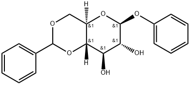 β-D-Glucopyranoside, phenyl 4,6-O-(phenylmethylene)- Struktur