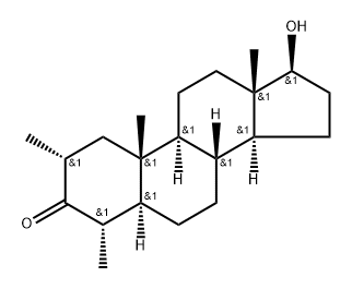 17β-Hydroxy-2α,4α-dimethyl-5α-androstan-3-one Struktur