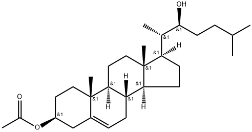 (22S)-22-Hydroxycholest-5-en-3β-yl Acetate Struktur