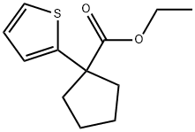 ethyl1-(thiophen-2-yl)cyclopentane-1-carboxylate Struktur