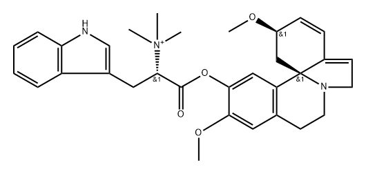 1,2,6,7-Tetradehydro-3β,16-dimethoxyerythrinan-15-ol [(S)-α-trimethylammonio-1H-indole-3-propanoate] Struktur