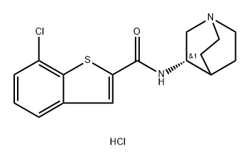 Benzo[b]thiophene-2-carboxamide, N-(3S)-1-azabicyclo[2.2.2]oct-3-yl-7-chloro-, hydrochloride (1:1) Struktur