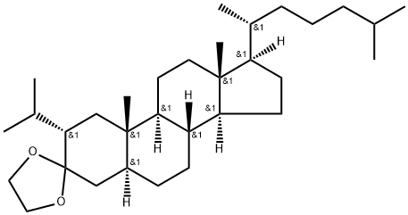 2α-(1-Methylethyl)-5α-cholestan-3-one ethylene acetal Struktur