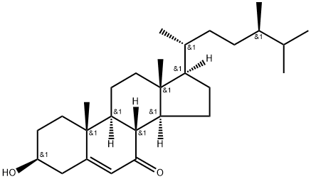 Ergost-5-en-7-one, 3-hydroxy-, (3β,24R)- Struktur