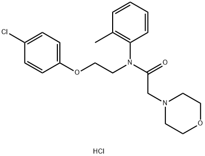 4-Morpholineacetamide, N-[2-(4-chlorophenoxy)ethyl]-N-(2-methylphenyl)-, hydrochloride (1:1) Struktur