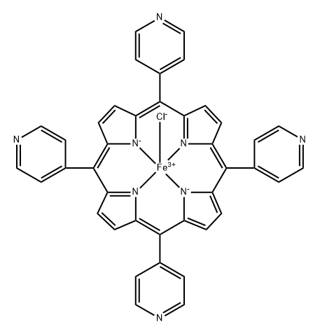 Fe(III) meso-Tetra (4-pyridyl) Porphine Chloride Struktur