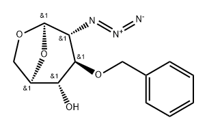 1,6-Anhydro-2-azido-3-O-benzyl-2-deoxy-β-D-glucopyranose Struktur