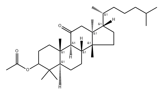 (13α,14β,17α)-3-(Acetyloxy)-5α-lanostan-11-one Struktur