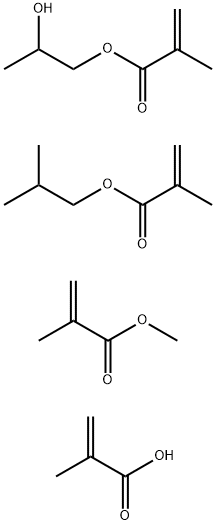 2-Propenoic acid, 2-methyl-, polymer with 2-hydroxypropyl 2-methyl-2-propenoate, methyl 2-methyl-2-propenoate and 2-methylpropyl 2-methyl-2-propenoate Struktur