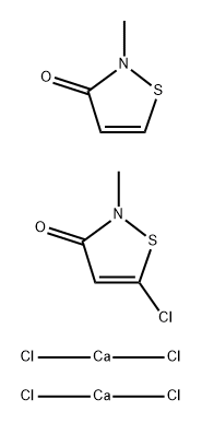 5-Chloro-2-methyl-4-isothiazolin-3-one calcium chloride with 2-methyl-4-isothazolin-3-one calcium chloride Struktur