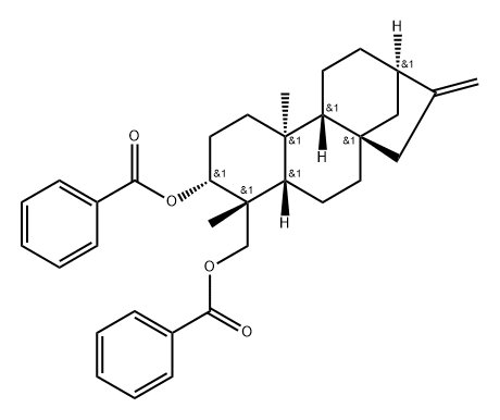 Kaur-16-ene-3,18-diol, dibenzoate, (3α,4α)- (9CI) Struktur