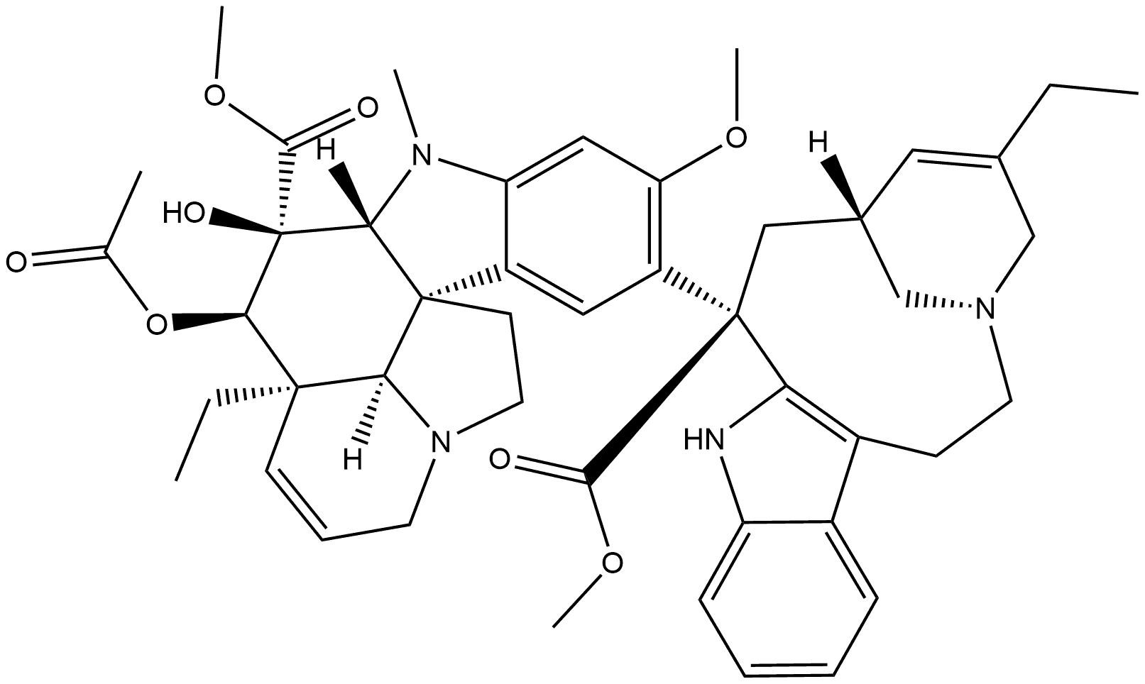 Vincaleukoblastine, 3',4'-didehydro-4'-deoxy-, (18'α)- (9CI) Struktur