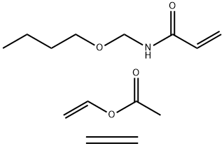 N-(Butoxymethyl)-2-propenamide polymer with ethene and ethenyl acetate Struktur