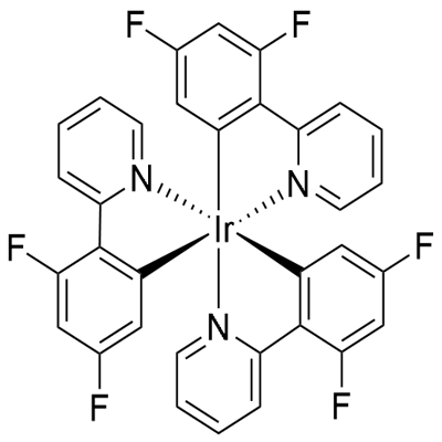 (OC-6-21)-Tris[3,5-difluoro-2-(2-pyridinyl-κN)phenyl-κC]iridium Struktur