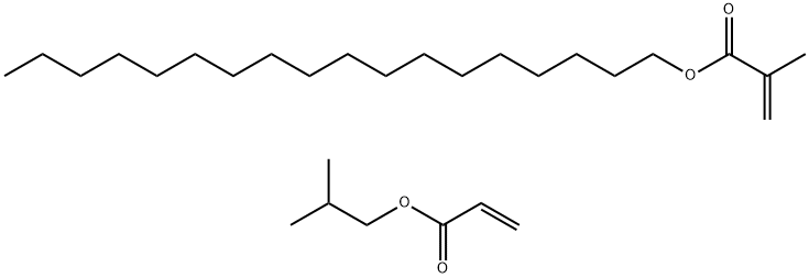 2-Propenoic acid, 2-methyl-, octadecyl ester, polymer with 2-methylpropyl 2-propenoate Struktur