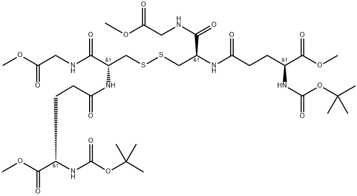 N-tert-Butyloxycarbonyl Glutathione DiMethyl Diester Disulfide DiMer Struktur