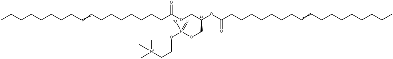 [O-[1-O,2-O-Bis(9-octadecenoyl)-L-glycero-3-phospho]choline]anion Struktur