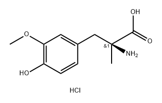 Tyrosine, 3-methoxy-α-methyl-, hydrochloride, L- (8CI) Struktur