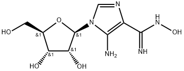 1H-Imidazole-4-carboximidamide, 5-amino-N-hydroxy-1-β-D-ribofuranosyl- Struktur