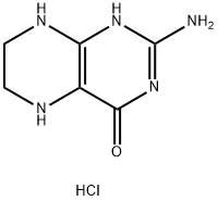 4(3H)-Pteridinone, 2-amino-5,6,7,8-tetrahydro-, hydrochloride (1:2) Struktur