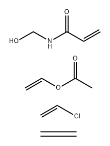 Acetic acid ethenyl ester, polymer with chloroethene, ethene and N-(hydroxymethyl)-2-propenamide Acetic acid ethenyl ester,polymer with chloroethene,ethene and N-(hydroxymethyl)-2-propenamide Struktur