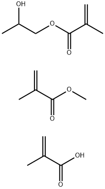 2-Propenoic acid, 2-methyl-, polymer with 2-hydroxypropyl 2-methyl-2-propenoate and methyl 2-methyl-2-propenoate Struktur