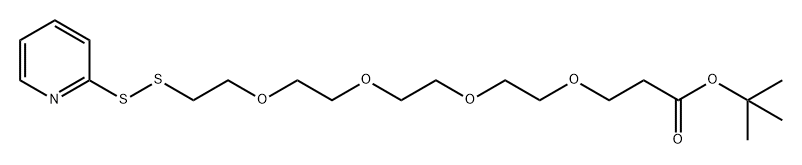 (2-pyridyldithio)-PEG4-t-Butyl ester Struktur