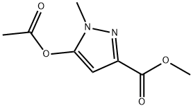 Methyl 5-(acetyloxy)-1-methyl-1H-pyrazole-3-carboxylate Struktur