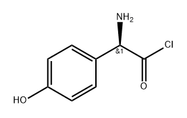 Benzeneacetyl chloride, a-aMino-4-hydroxy-, (aR)- Struktur