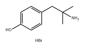 Phenol, 4-(2-amino-2-methylpropyl)-, hydrobromide (1:1) Struktur