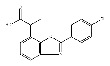 2-(4-Chlorophenyl)-α-methyl-7-benzoxazoleacetic acid Struktur