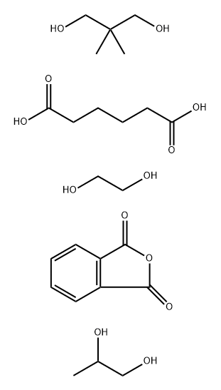 Hexanedioic acid, polymer with 2,2-dimethyl-1,3-propane-diol, 1,2-ethanediol, 1,3-isobenzofurandione and 1,2-propanediol Struktur