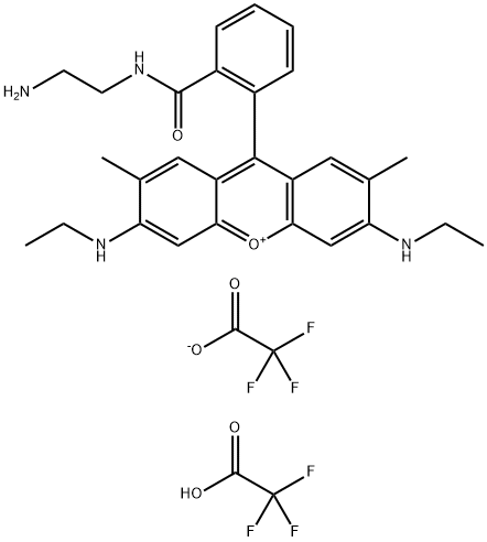 RhodaMine 6G ethylenediaMine aMide bis (trifluoroacetate) Struktur