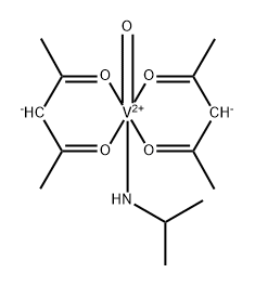 (Isopropylamine)bis(2,4-pentanedionato)oxovanadium(4+) Struktur