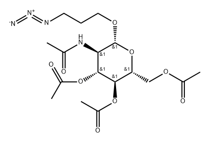 β-D-Glucopyranoside, 3-azidopropyl 2-(acetylamino)-2-deoxy-, 3,4,6-triacetate Struktur