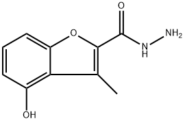 4-Hydroxy-3-methylbenzofuran-2-carbohydrazide Struktur