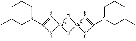 Copper, di-.mu.-chlorobis(dipropylcarbamodithioato-.kappa.S,.kappa.S)di- Struktur